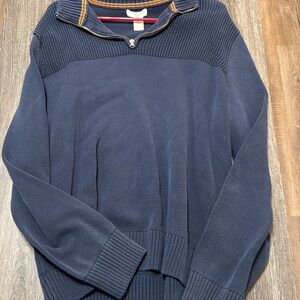 Dockers Men's Dark Blue Zip-Up Sweater